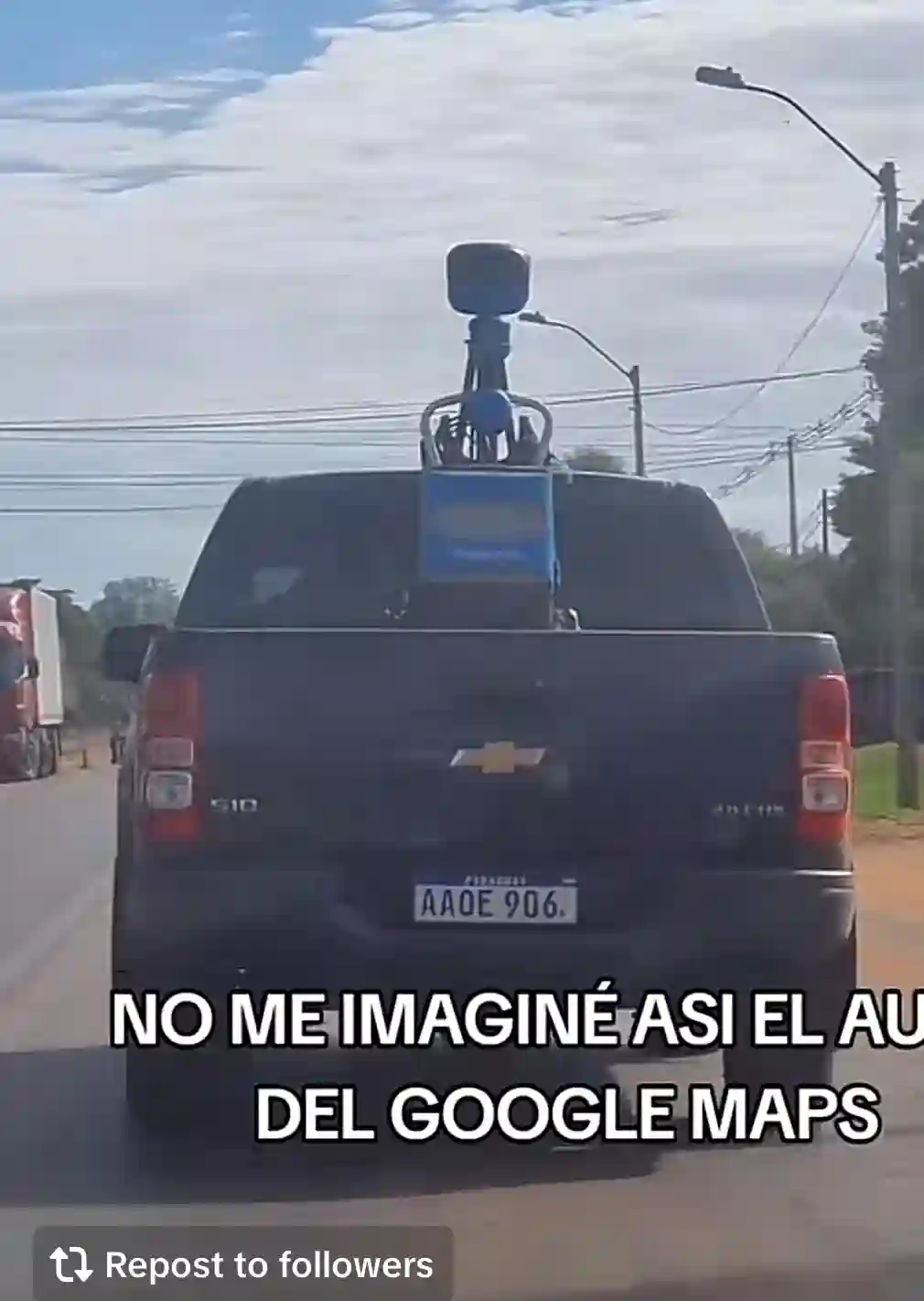 Picture of a Google Car spotted in Santa Rosa del Aguaray, San Pedro Department, Paraguay on February 4, 2025.