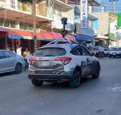 Picture of a Google Car spotted in Petatlán, Guerrero, Mexico on February 5, 2025.