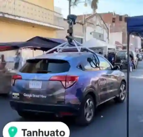 Picture of a Google Car spotted in Tanhuato de Guerrero, Michoacán, Mexico on February 1, 2025.