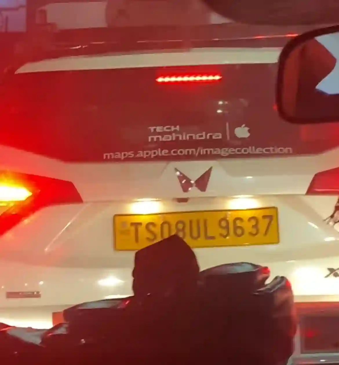 Picture of a Apple Car spotted in Delhi, India on February 8, 2025.