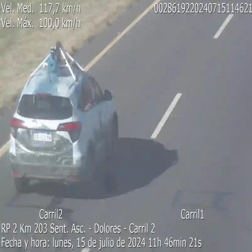 Picture of a Google Car spotted in Buenos Aires Province, Argentina on July 15, 2024.