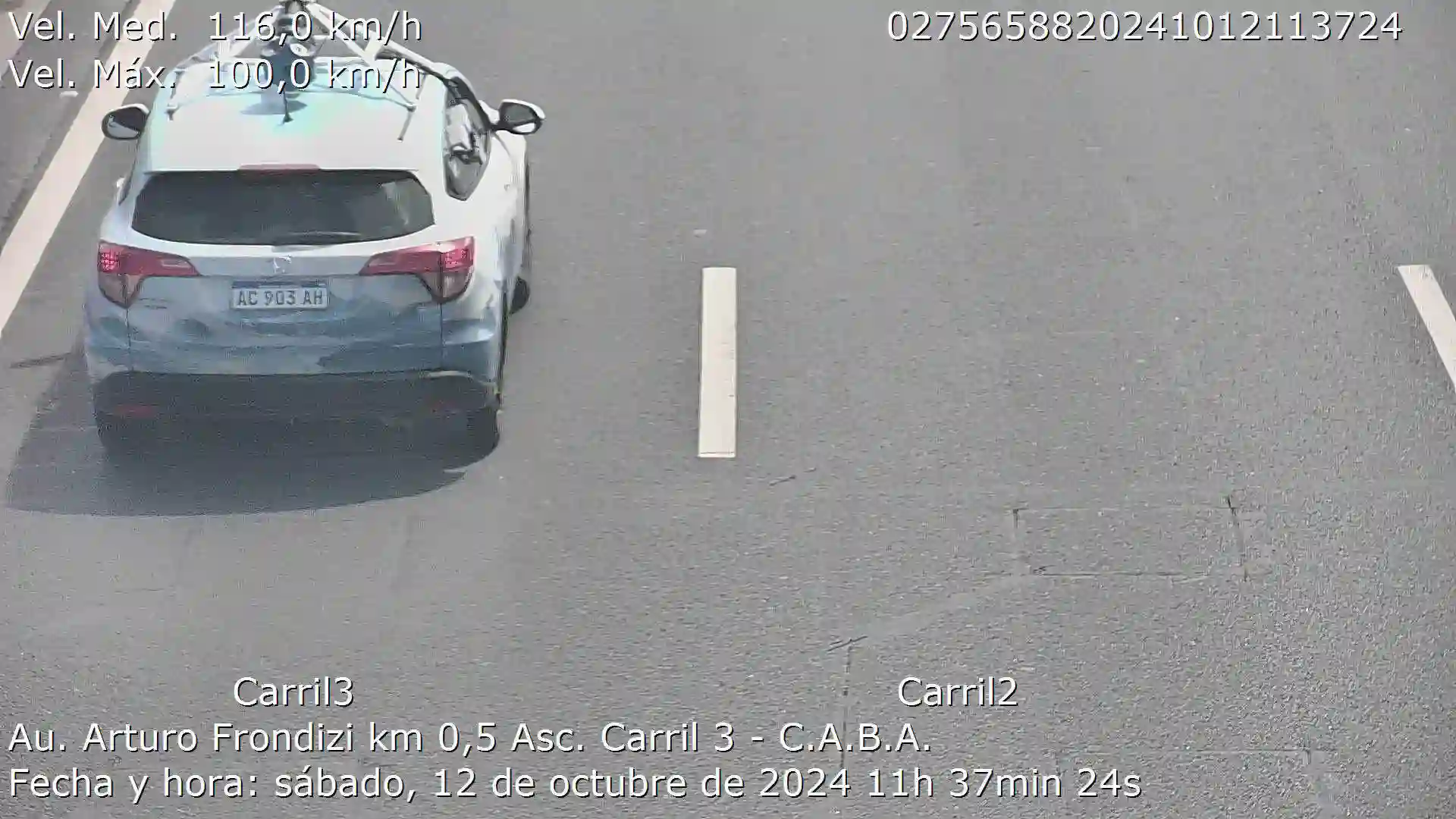 Picture of a Google Car spotted in Buenos Aires, Argentina on October 12, 2024.