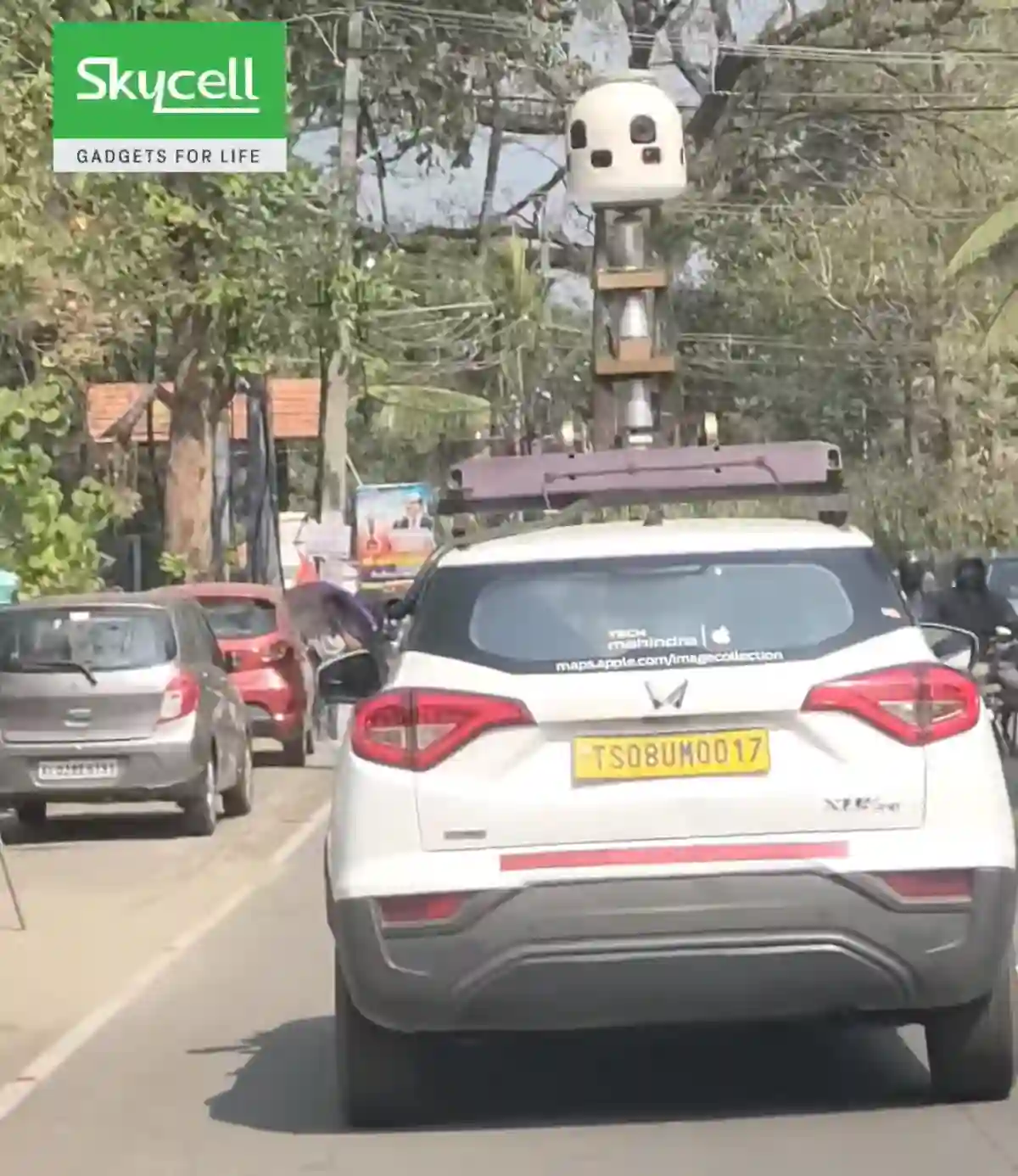 Picture of a Apple Car spotted in Kollam, Kerala, India on February 10, 2025.
