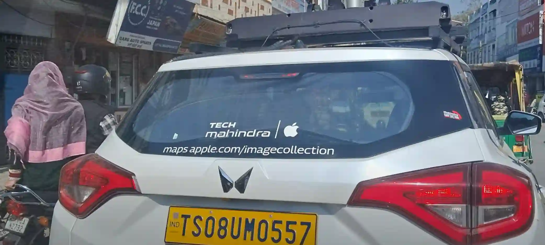 Picture of a Apple Car spotted in Sonipat, Haryana, India on February 6, 2025.