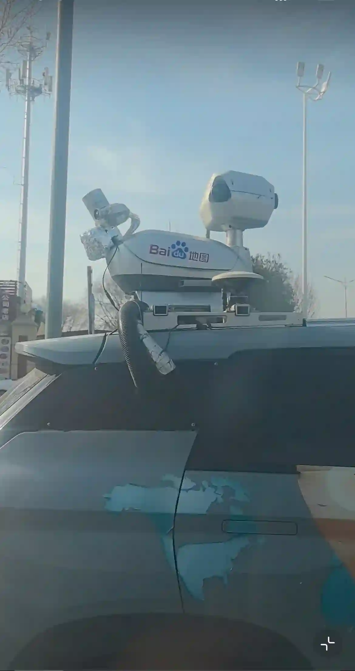 Picture of a Baidu Car spotted in Puyang, Henan, China on February 19, 2025.