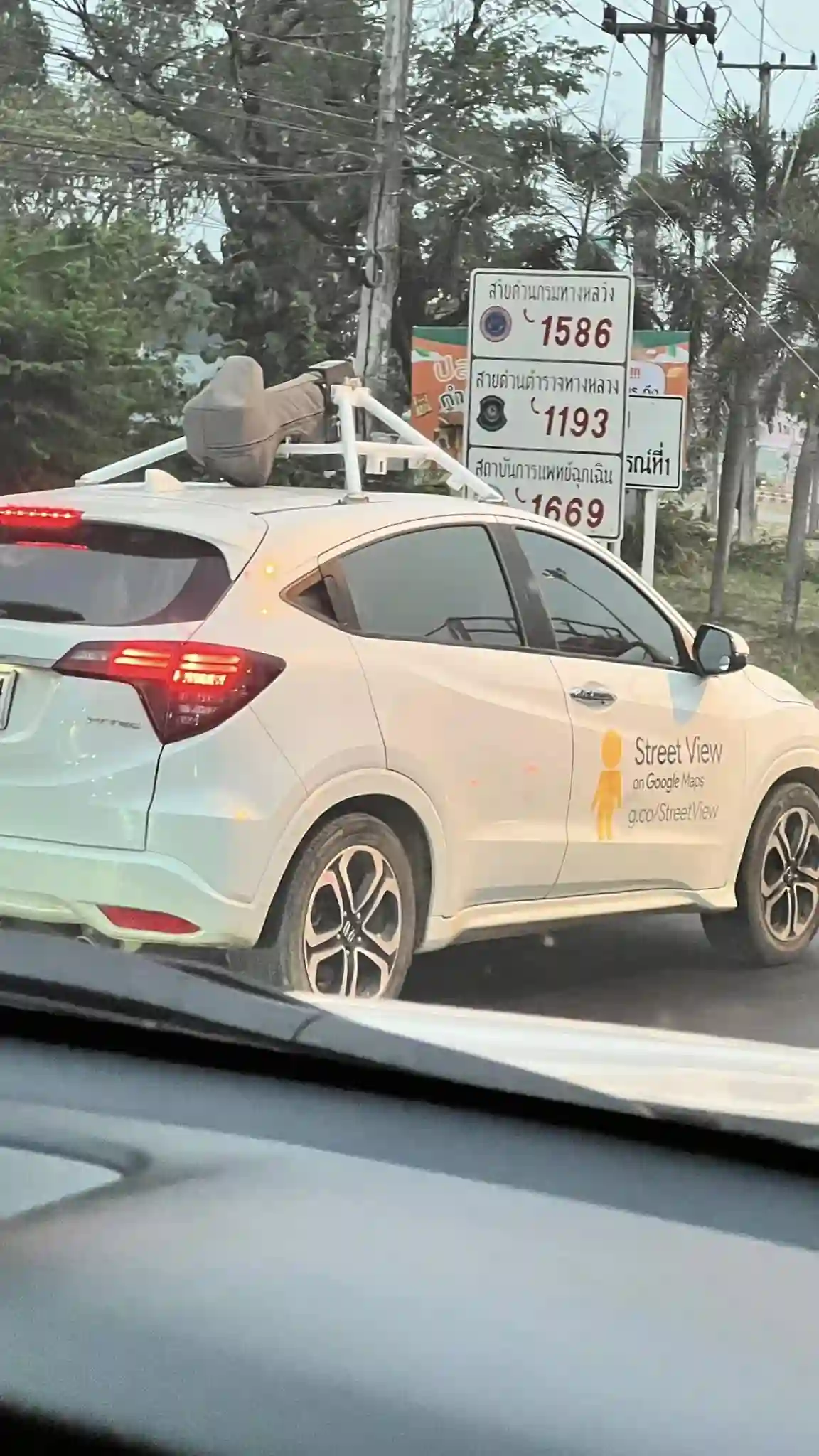 Picture of a Google Car spotted in Wang Chomphu, Phetchabun, Thailand on February 18, 2025.