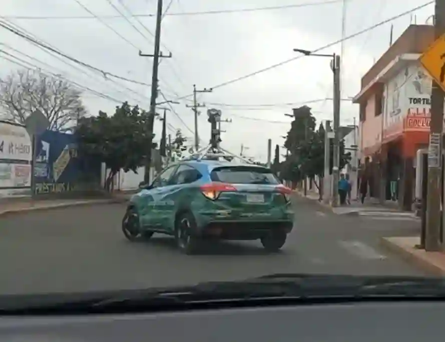 Picture of a Google Car spotted in Atlixco, Puebla, Mexico on February 20, 2025.