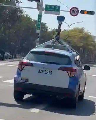 Picture of a Google Car spotted in Tainan, Tainan City, Taiwan on February 20, 2025.
