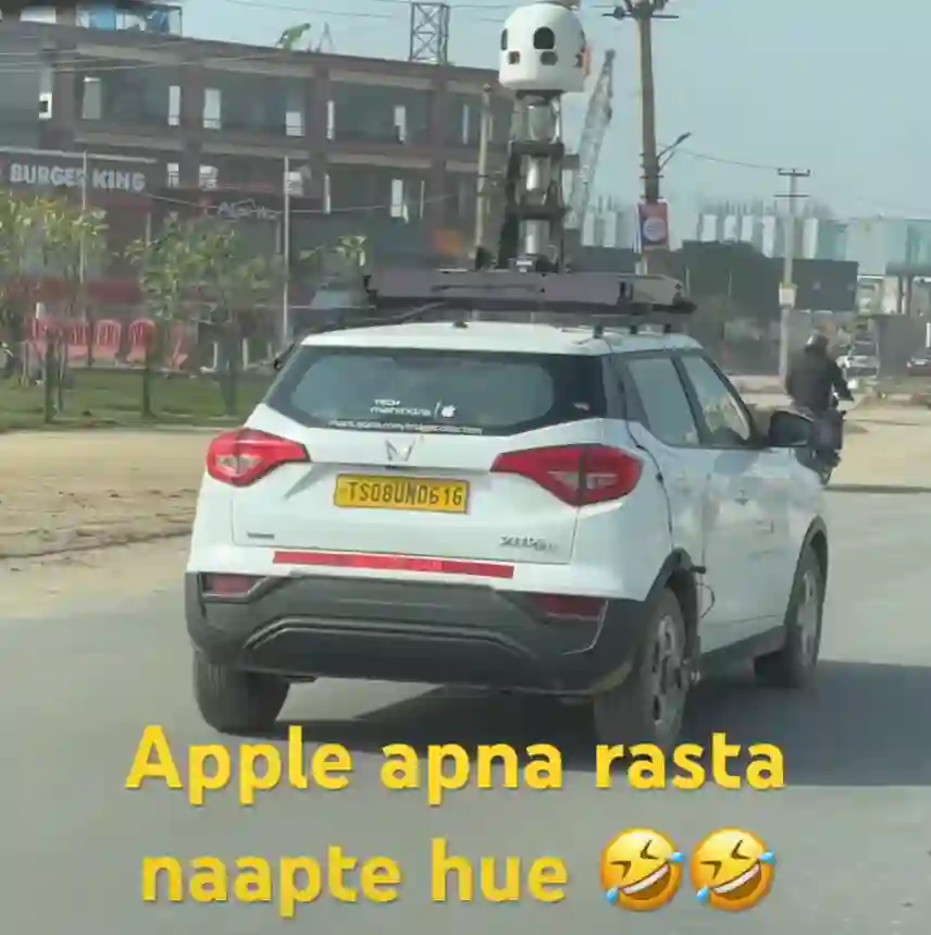 Picture of a Apple Car spotted in Gurugram, Haryana, India on February 21, 2025.