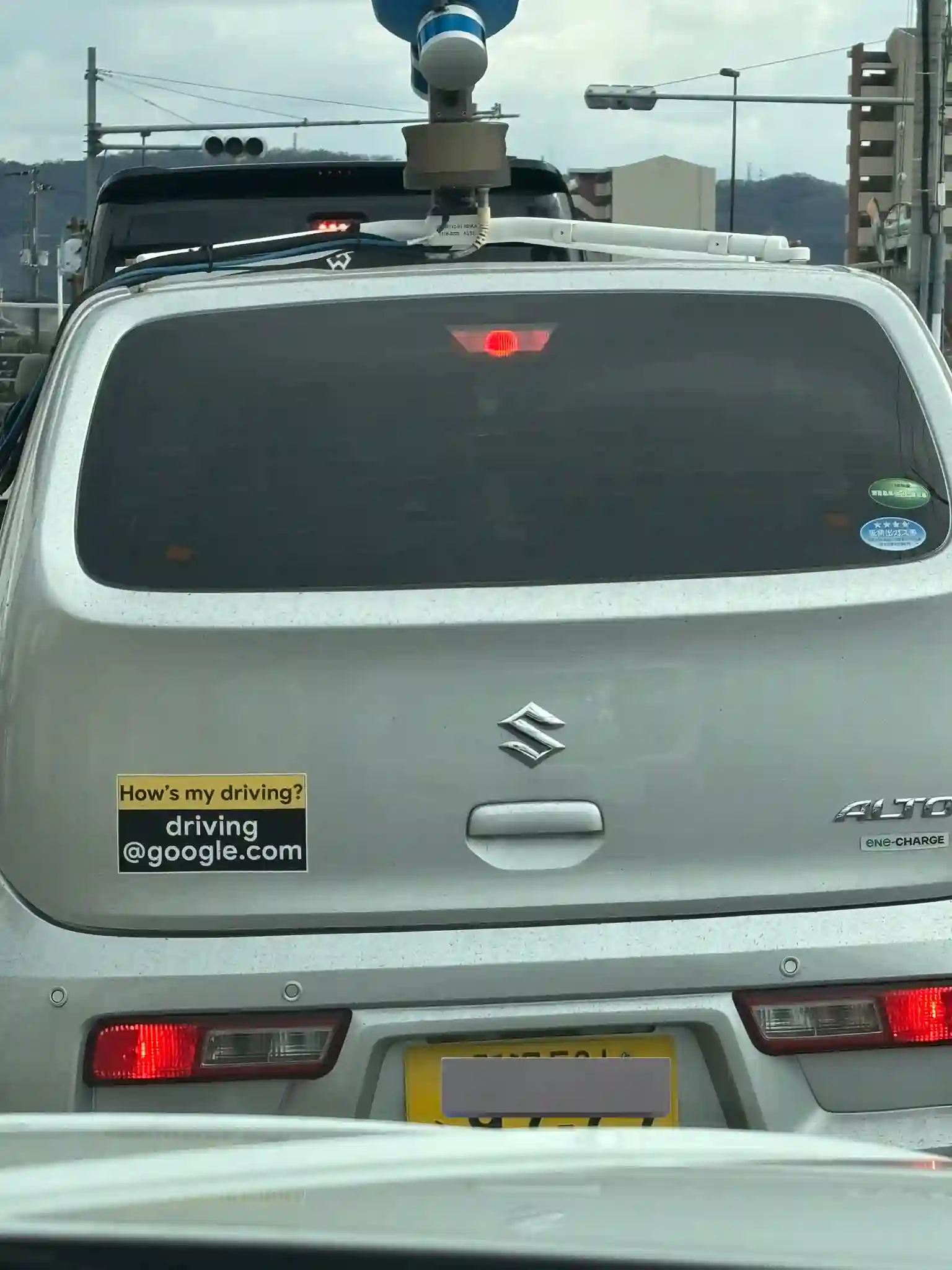 Picture of a Google Car spotted in Japan on February 21, 2025.