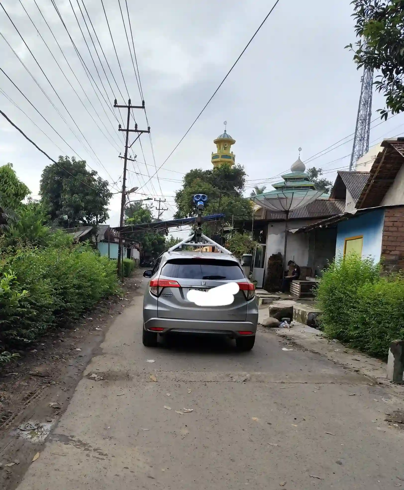 Picture of a Google Car spotted in Lawang Kidul, Muara Enim, South Sumatra, Indonesia on February 24, 2025.
