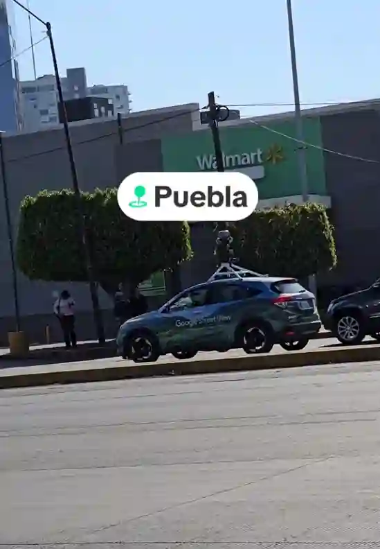 Picture of a Google Car spotted in Puebla, Puebla, Mexico on March 4, 2025.