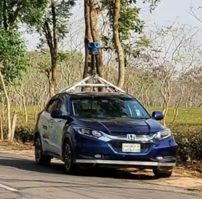 Picture of a Google Car spotted in Habiganj, Sylhet Division, Bangladesh on March 6, 2025.