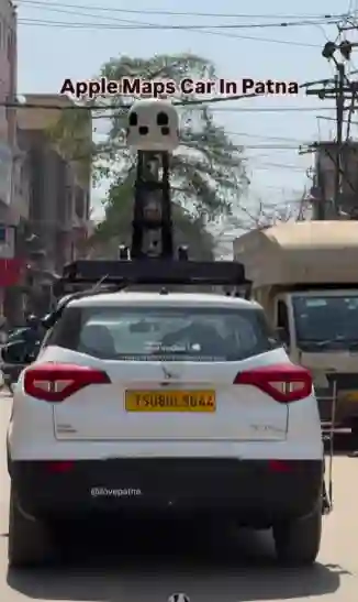 Picture of a Apple Car spotted in Patna, Bihar, India on March 8, 2025.