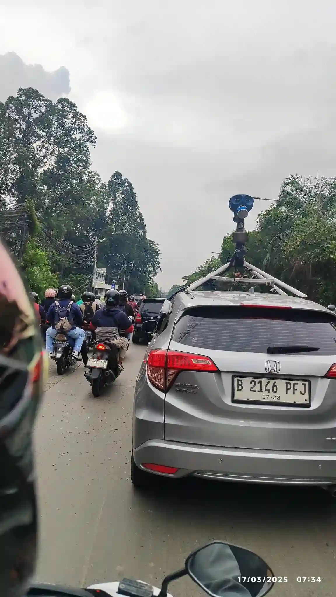 Picture of a Google Car spotted in Jakarta, Indonesia on March 17, 2025.