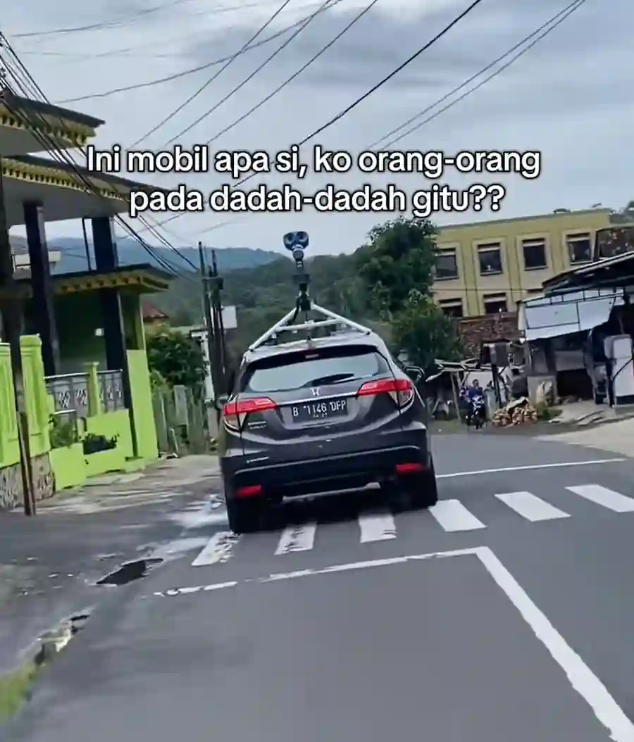 Picture of a Google Car spotted in West Java, Indonesia on March 18, 2025.