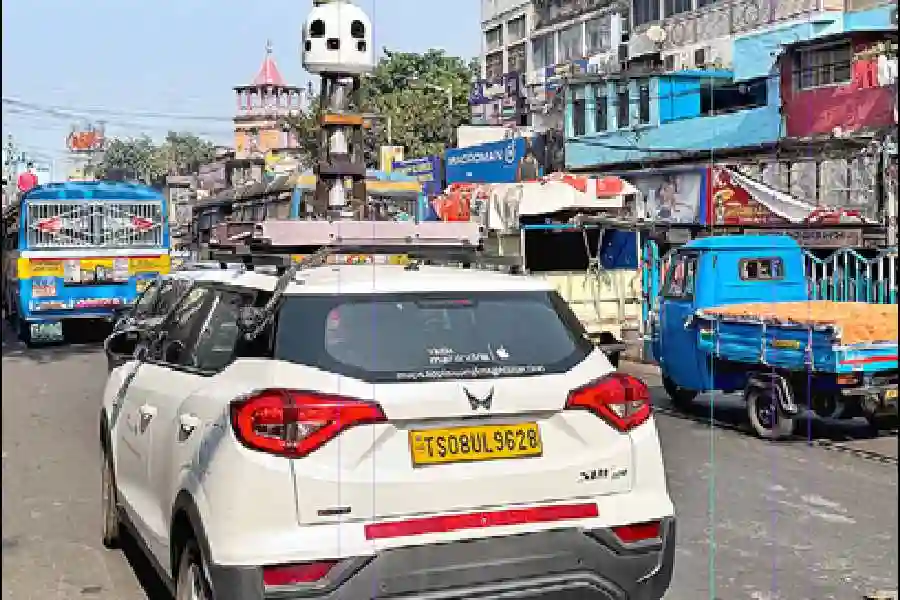 Picture of a Apple Car spotted in Kolkata, West Bengal, India on December 19, 2024.
