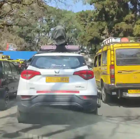 Picture of a Apple Car spotted in Shillong, Meghalaya, India on March 21, 2025.