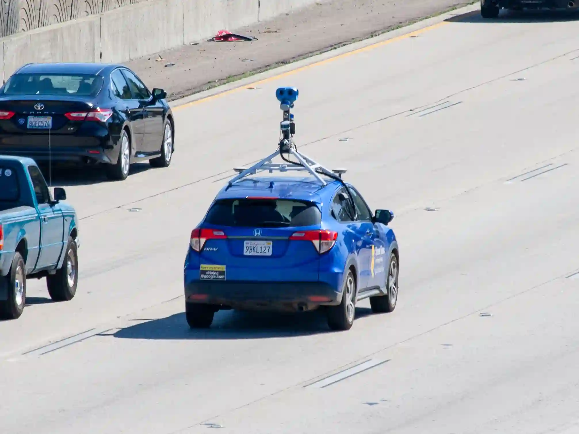 Picture of a Google Car spotted in San Diego, California, USA on March 24, 2025.