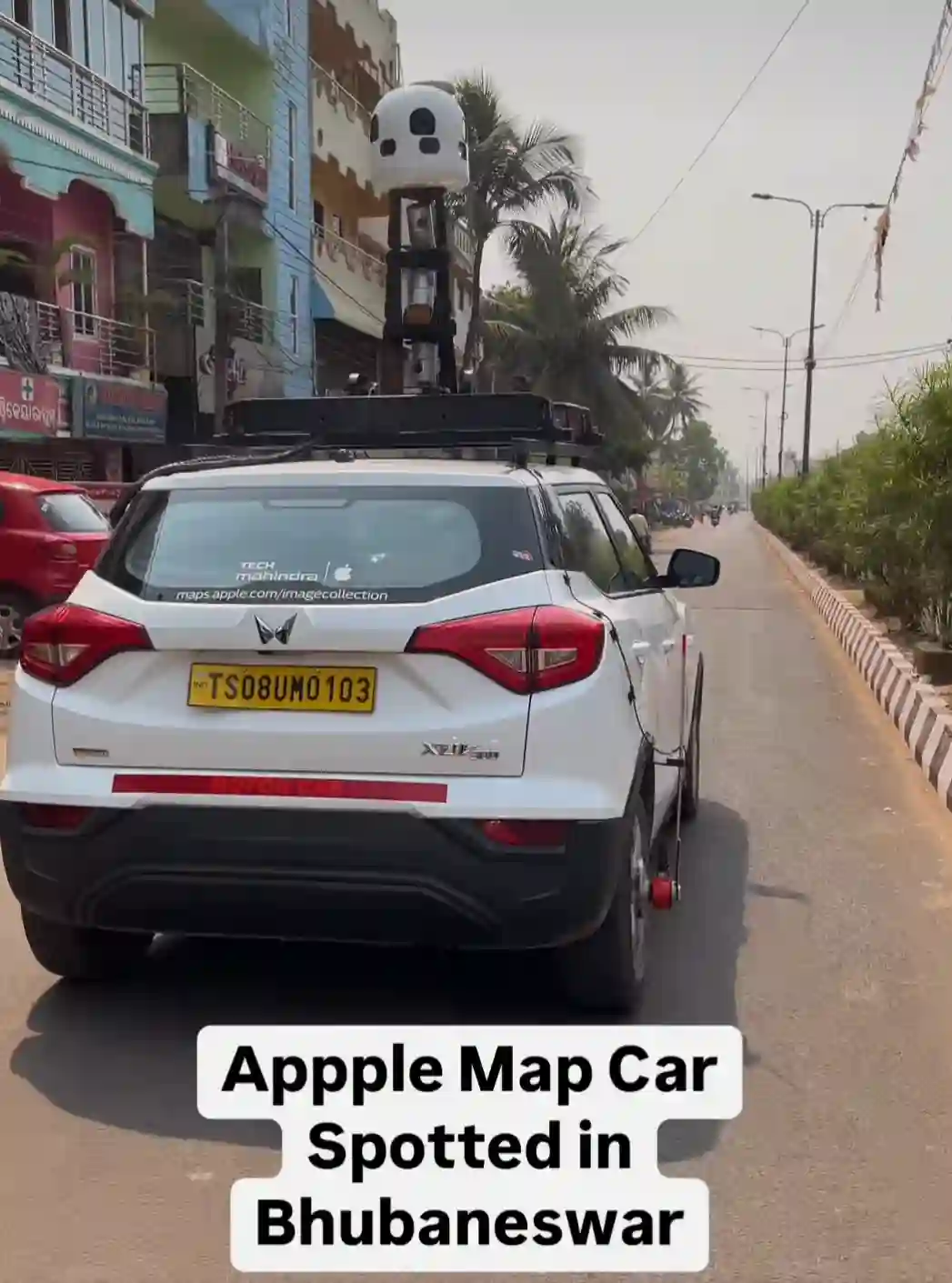 Picture of a Apple Car spotted in Bhubaneswar, Odisha, India on March 18, 2025.