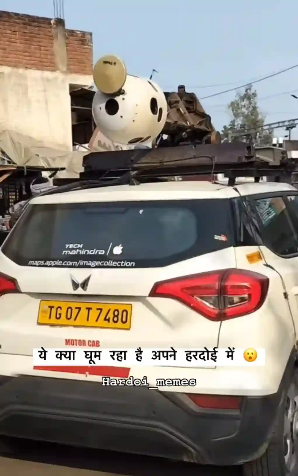 Picture of a Apple Car spotted in Hardoi, Uttar Pradesh, India on February 22, 2025.