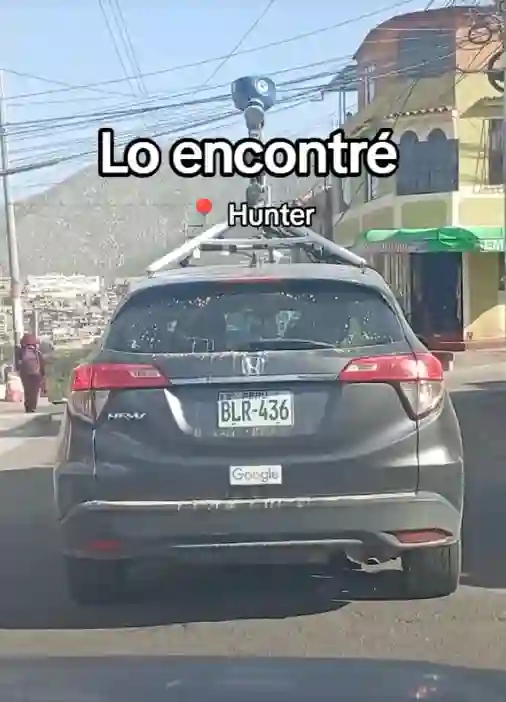 Picture of a Google Car spotted in Arequipa, Peru on March 22, 2025.