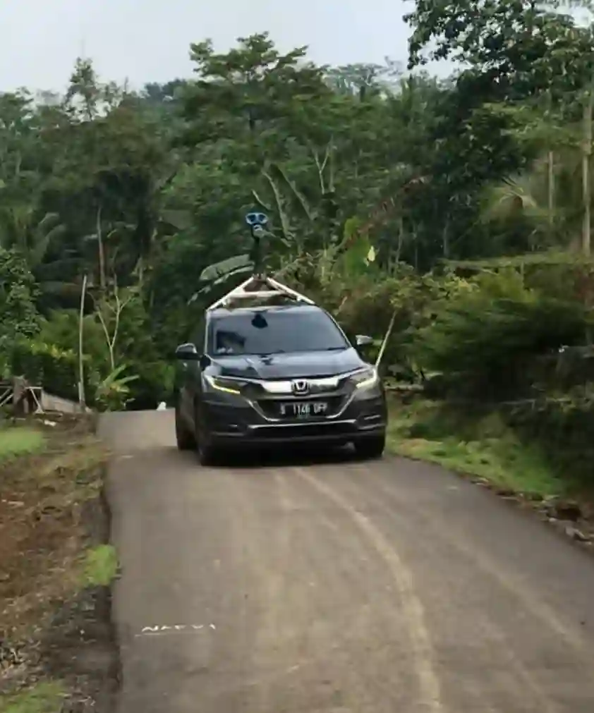 Picture of a Google Car spotted in Tambaksari, Ciamis, West Java, Indonesia on March 25, 2025.