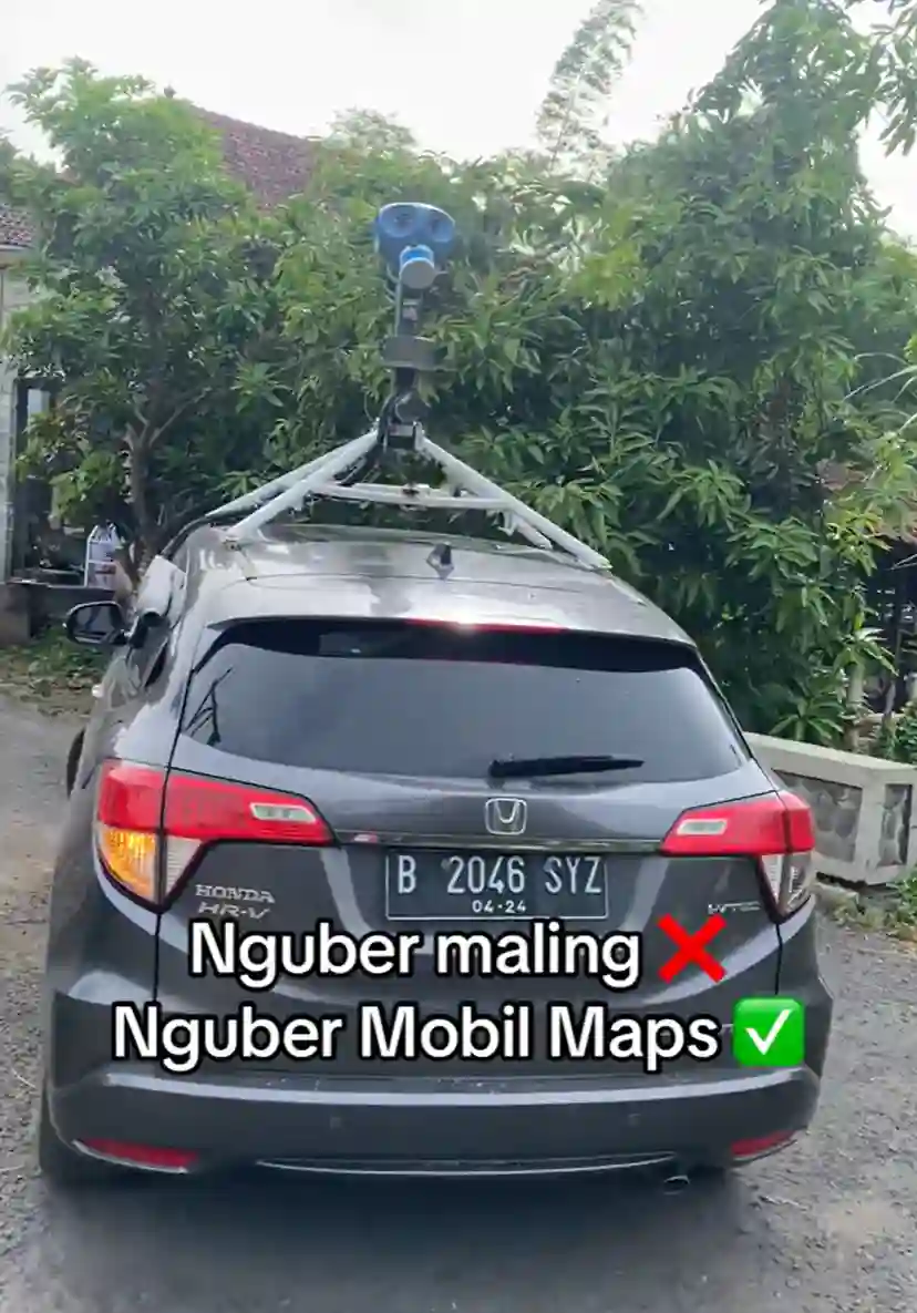 Picture of a Google Car spotted in Kediri, East Java, Indonesia on March 26, 2025.