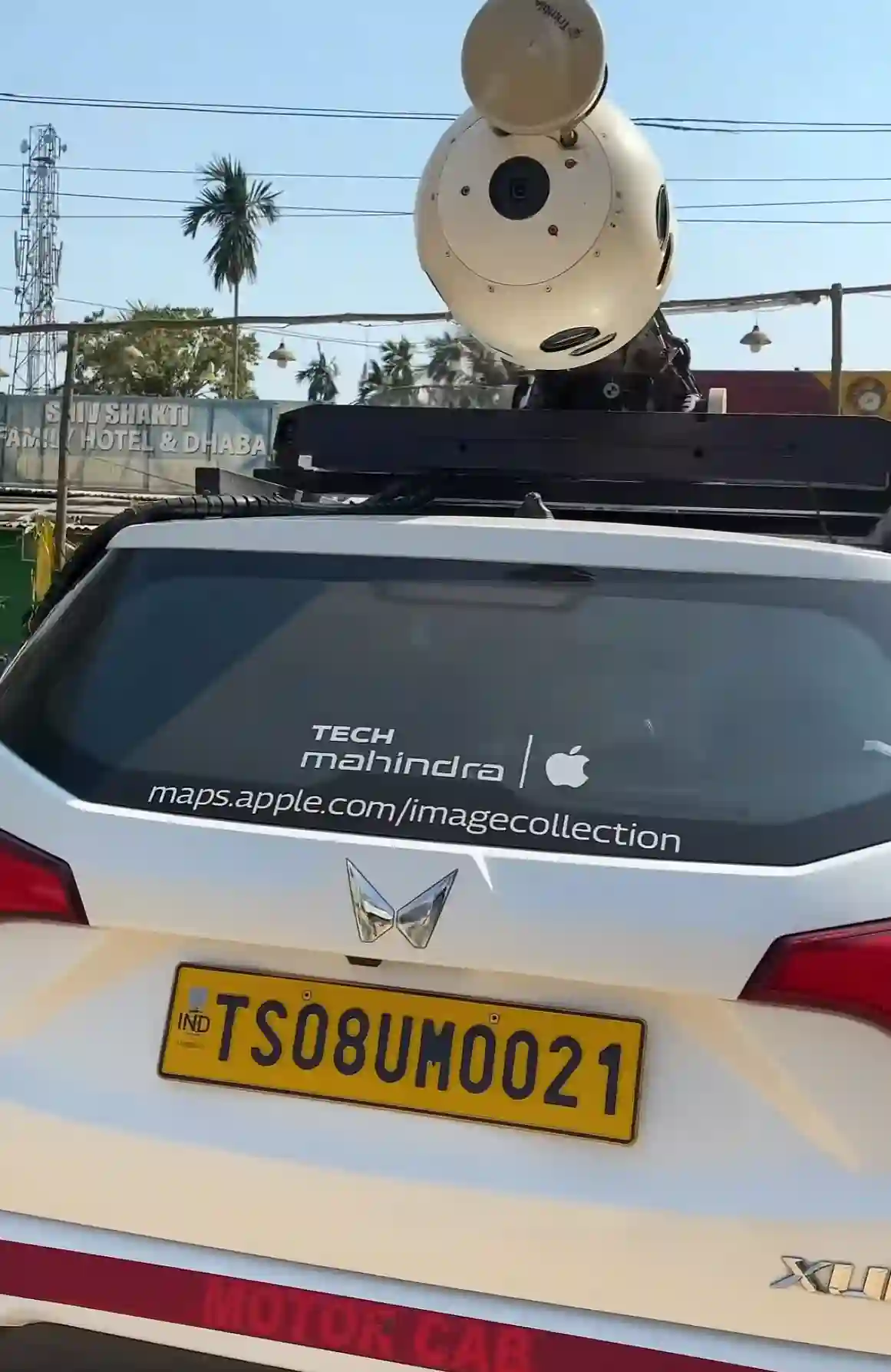 Picture of a Apple Car spotted in Agartala, Tripura, India on March 24, 2025.