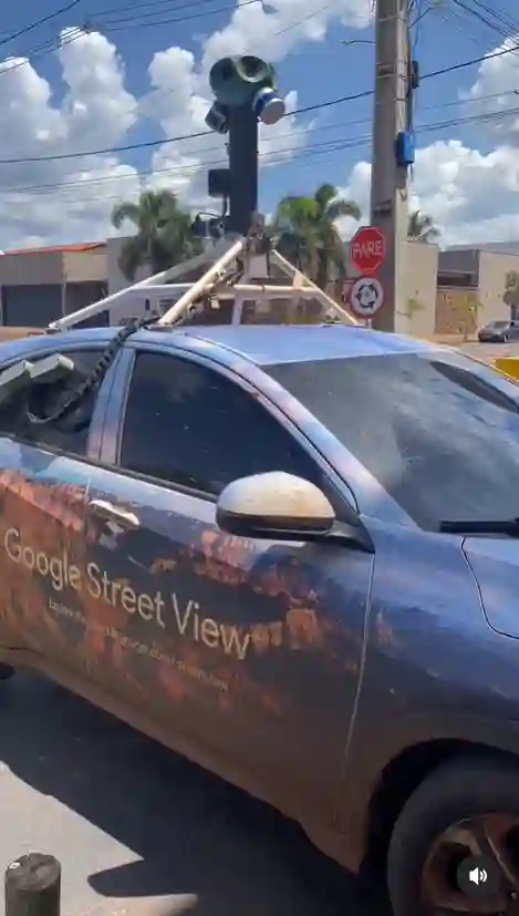 Picture of a Google Car spotted in Santa Vitória, Minas Gerais, Brazil on February 21, 2025.