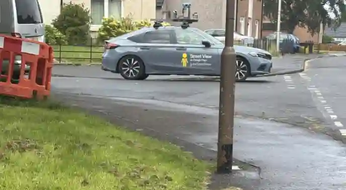 谷歌街景车在 Falkirk, Scotland, United Kingdom