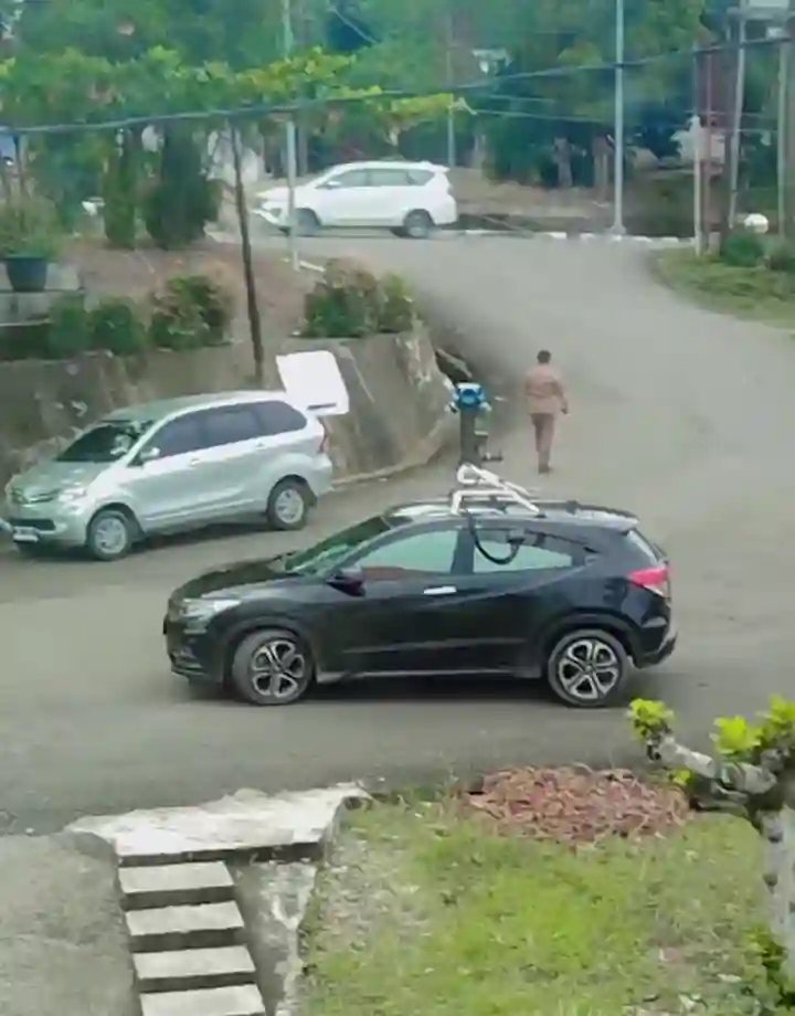 Google Street View car in Lahomi, West Nias Regency, North Sumatra, Indonesia