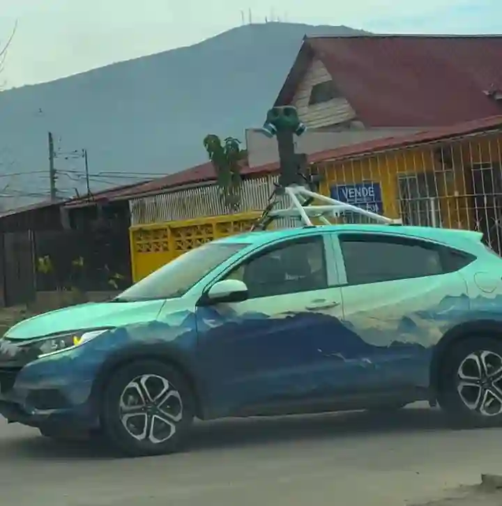 Google Street View car in La Calera, Valparaíso, Chile