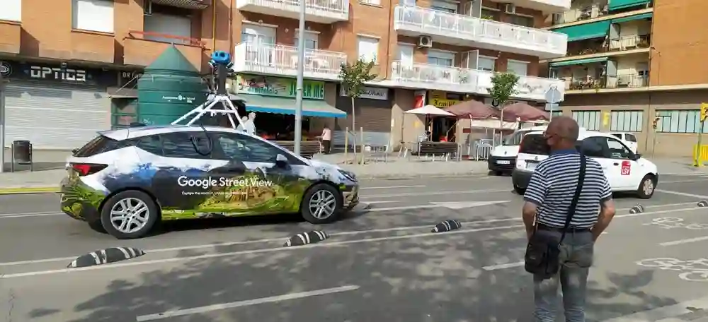 Picture of a Google Car spotted in Sabadell, Spain on June 22, 2021.