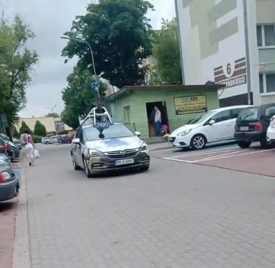 Picture of a Google Car spotted in Konin, Poland on July 2, 2021.