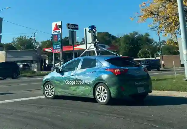 Picture of a Google Car spotted in Detroit, Michigan, USA on October 1, 2021.