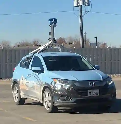 Picture of a Google Car spotted in Council Bluffs, Iowa, USA on December 6, 2021.