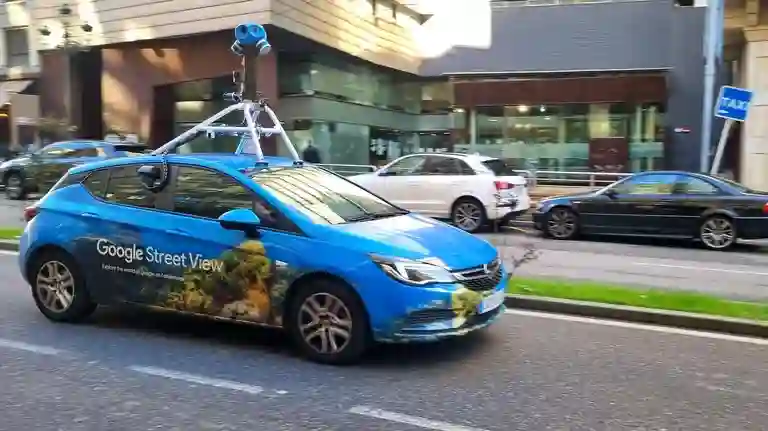 Picture of a Google Car spotted in Vigo, Spain on January 17, 2022.