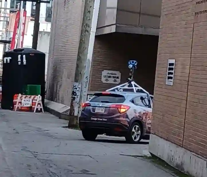 Picture of a Google Car spotted in Vancouver, BC, Canada on January 21, 2022.