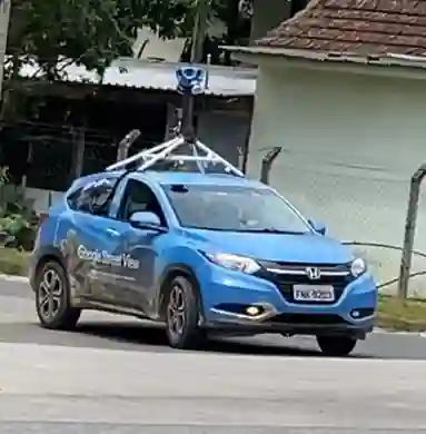 Picture of a Google Car spotted in Brusque, State of Santa Catarina, Brazil on March 9, 2022.