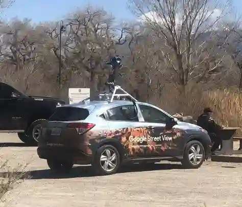 Picture of a Google Car spotted in Tingley Beach in Albuquerque, New Mexico, USA on March 15, 2022.