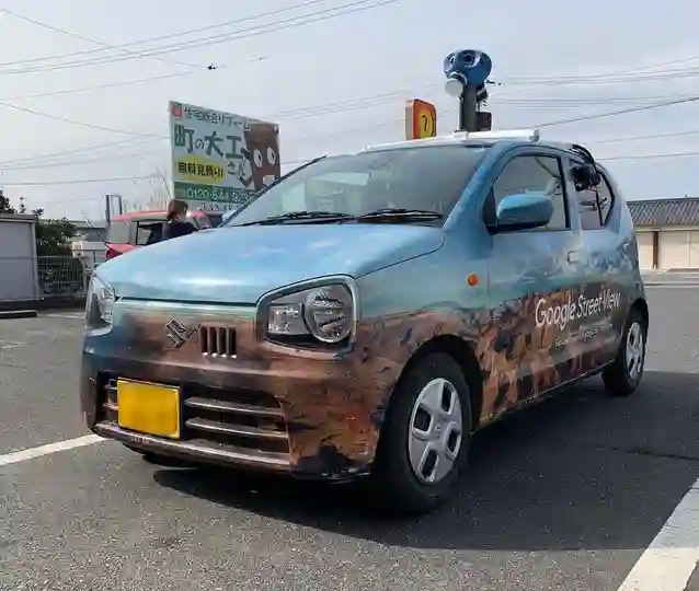 Picture of a Google Car spotted in Soja City, Okayama, Japan on March 17, 2022.