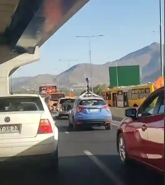 Picture of a Google Car spotted in Santiago, Chile on March 21, 2022.