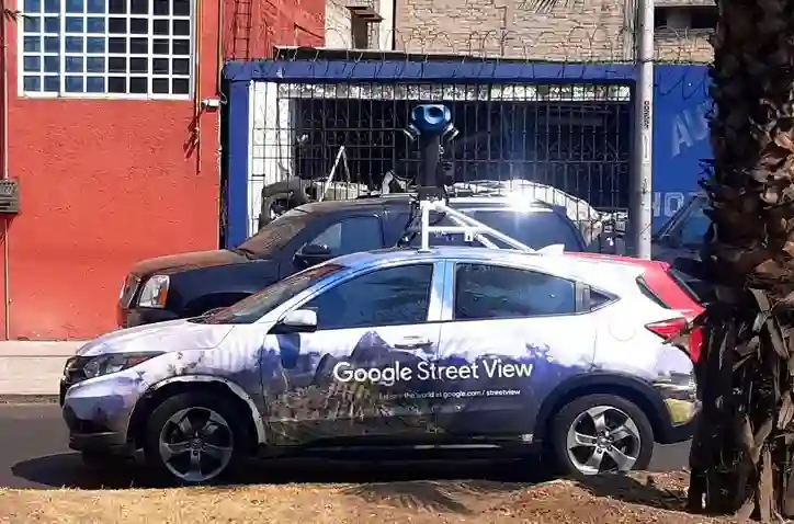Picture of a Google Car spotted in Coyoacán, Mexico City, CDMX, Mexico on March 27, 2022.