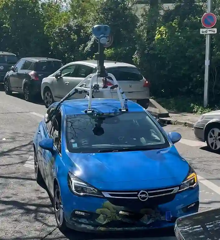 Picture of a Google Car spotted in Bois-Colombes, Paris, France on May 15, 2022.