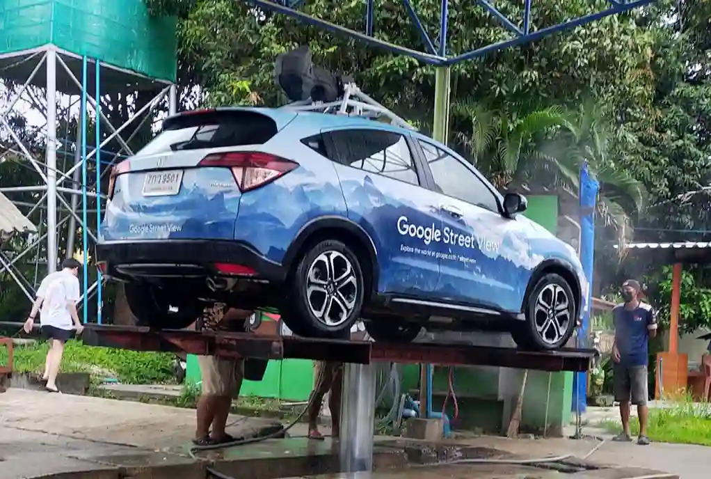 Picture of a Google Car spotted in Ranong, Thailand on May 17, 2022.