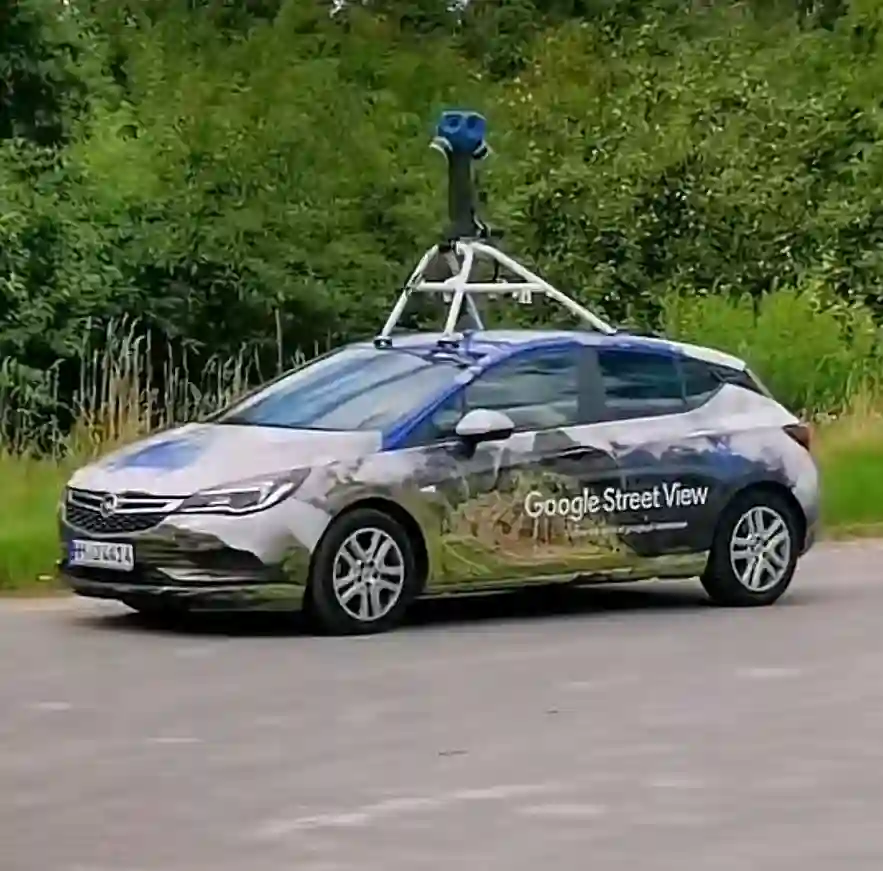 Picture of a Google Car spotted in Poland on July 15, 2022.